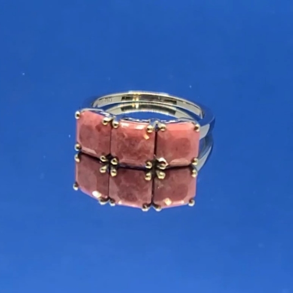 NWT Norwegian Thulite 3 Stone Ring Size 6 - Picture 1 of 12